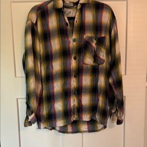 GOOUCH Plaid Button-Up Shirt sz l